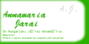 annamaria jarai business card